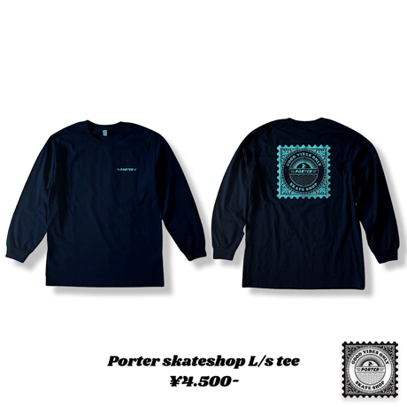 PORTER SKATE SHOP - L/s Logo Tee -