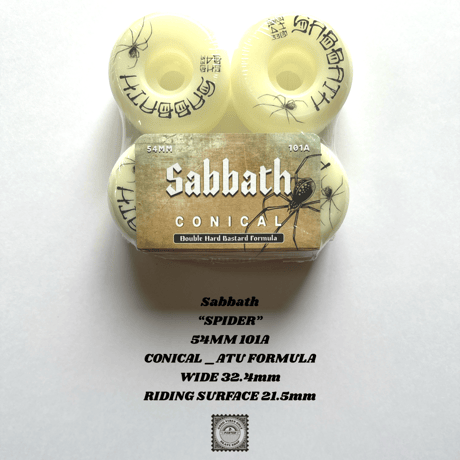 Sabbath “SPIDER” 54MM 101A CONICAL _ATU FORMULA  WIDE 32.4mm RIDING SURFACE 21.5mm