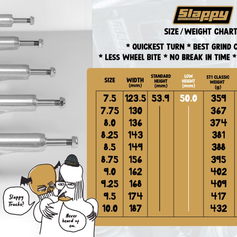 Slappy トラック ST1 CLASSIC POLISHED 8.5 - スケートボード