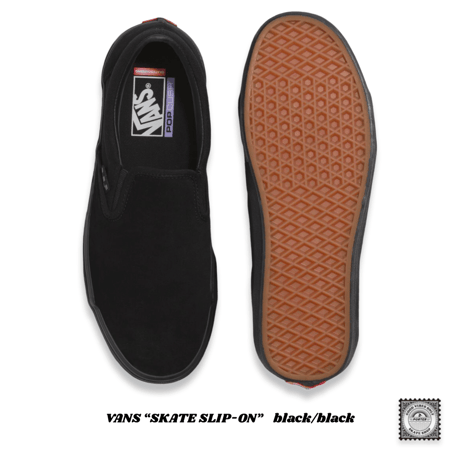 VANS “SKATE SLIP-ON”    black/black