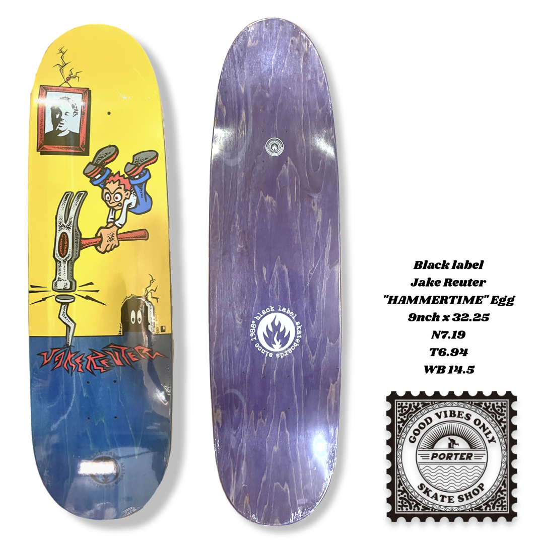 スケートボード Black label Jake Reuter 9.0 egg shape 1023-BL-Jakereuter-Eyeball-