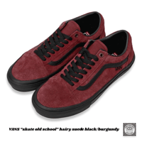 VANS “skate old school” hairy suede black/burgundy