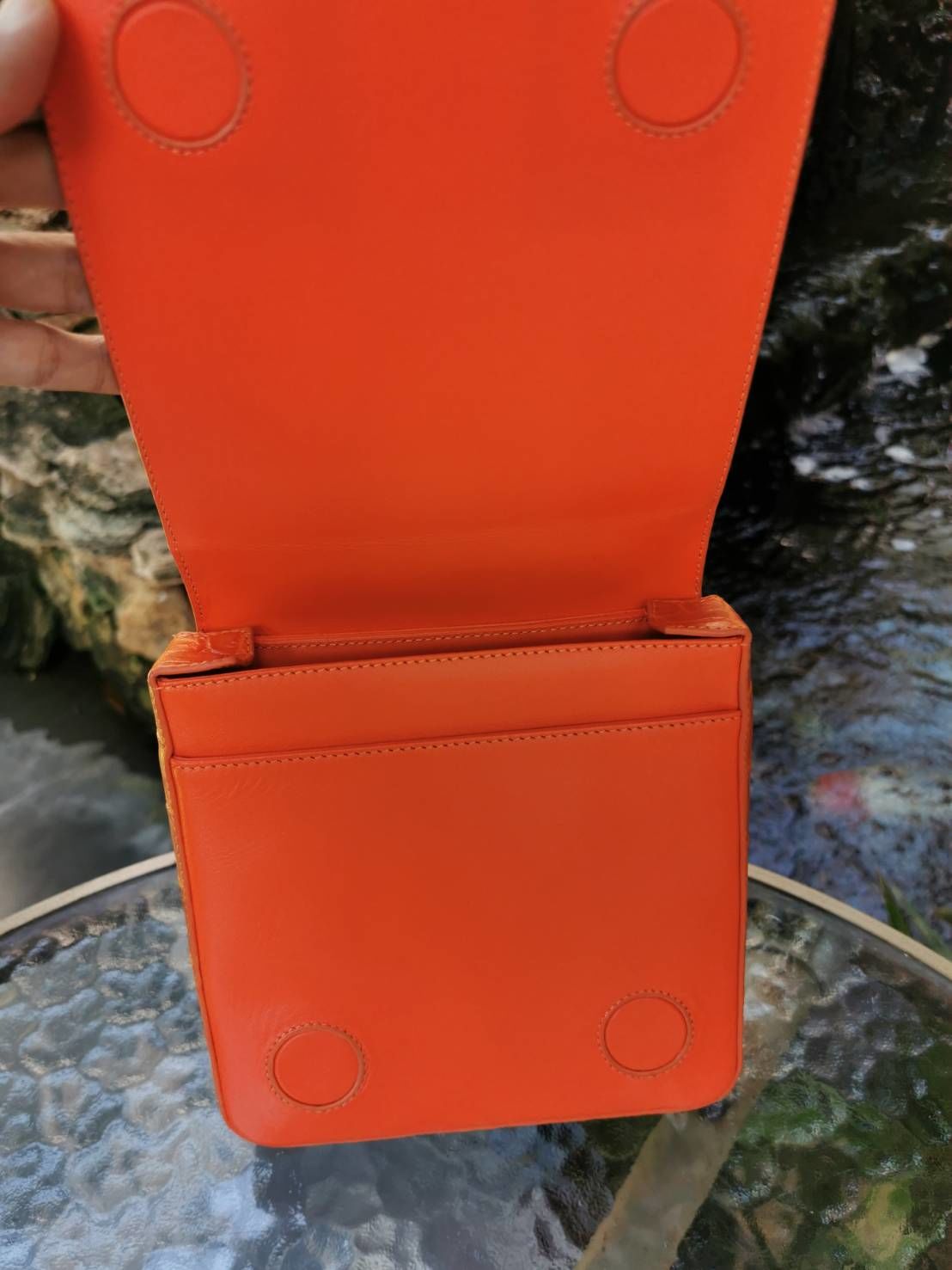 オレンジ クロコダイル ハンドバッグ Verodia Crocodile Tangerine Shine(オレンジ) Edition