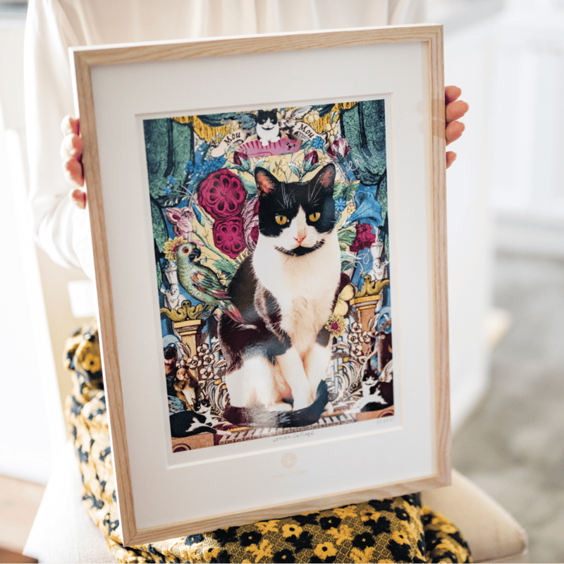 肖像コラージュ 【大 A1サイズ／ユニーク額】（オーダー制