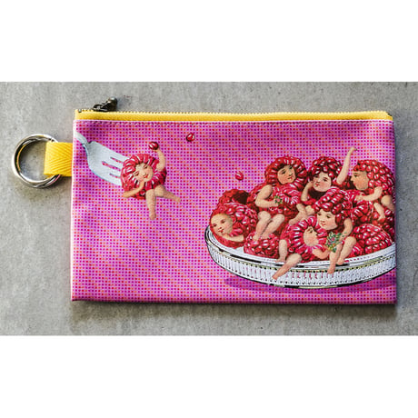 フラットポーチ「Raspberries」