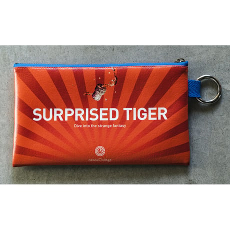 フラットポーチ「Surprised tiger」