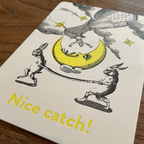 特厚口カード「Nice catch!」