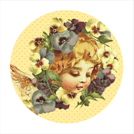 ラウンドポーチ「Viola bird」