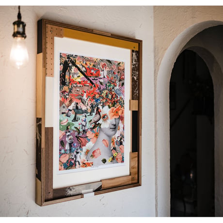 A1絵画「People living in utopia」ユートピアの人々