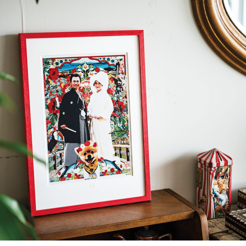 肖像コラージュ 【大 A1サイズ／ユニーク額】（オーダー制