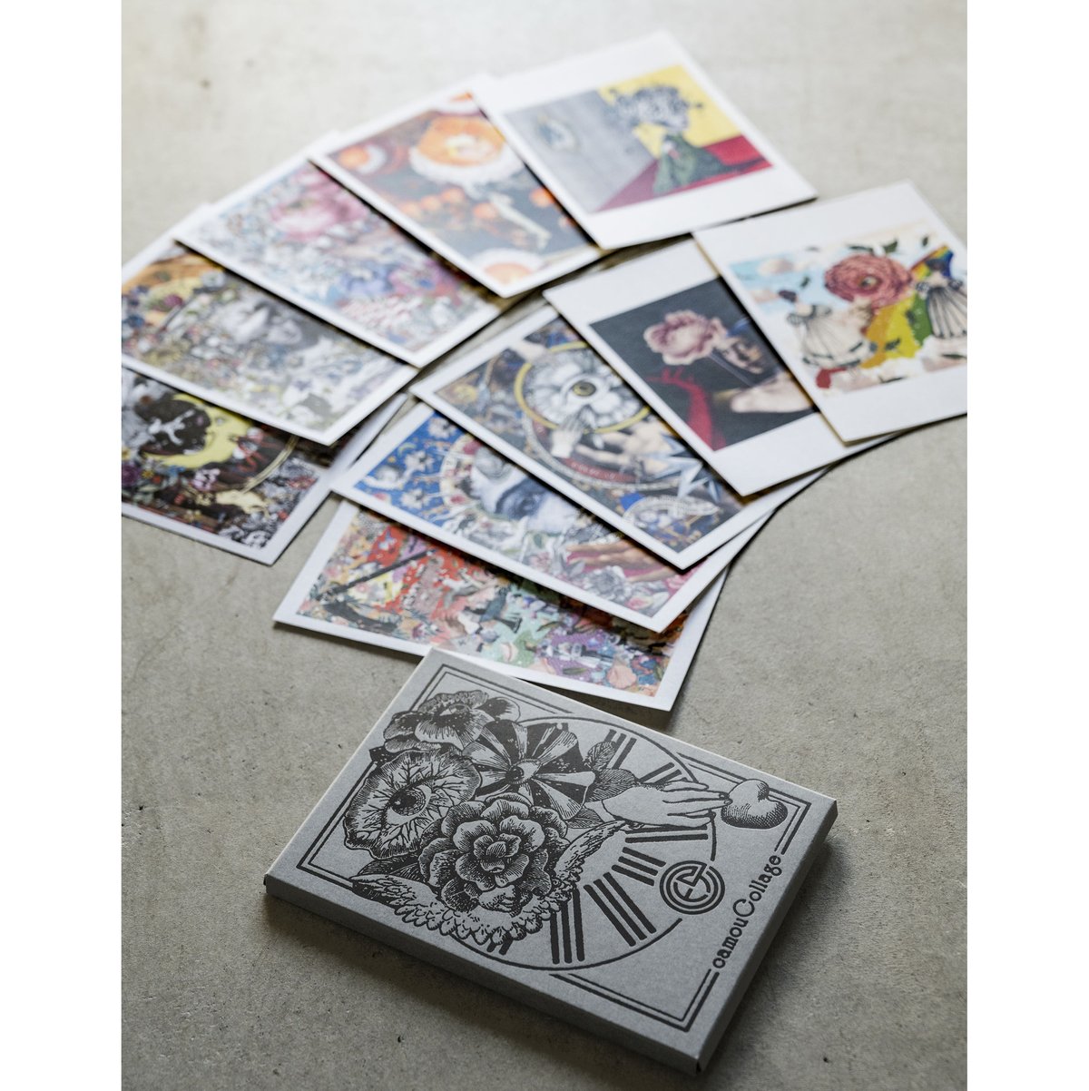 Tom Tong　現代アート　BOXカード型　コラージュ作品＊印刷 Tom Tong 現代アート BOXカード型 コラージュ作品＊印刷 Tom