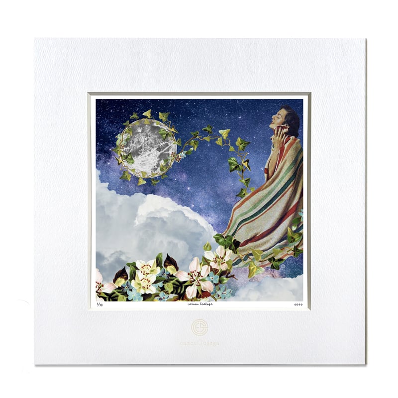 ぷ*あ様 グレイッシュブルーの記憶 絵画原画 限定50部：版画【Brand