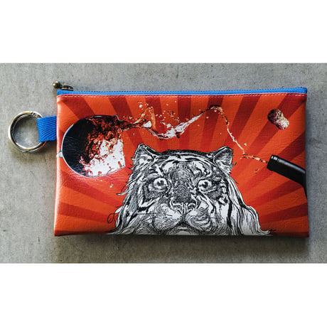 フラットポーチ「Surprised tiger」