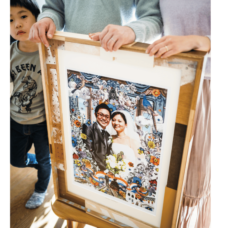 肖像コラージュ 【大 A1サイズ／ユニーク額】（オーダー制