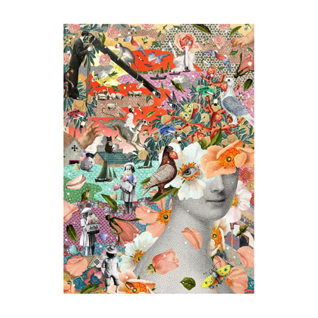 A1絵画「People living in utopia」ユートピアの人々