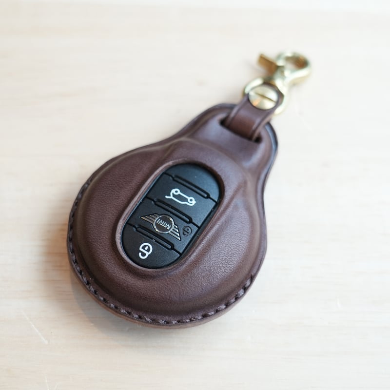MINI スマートキーカバー 【名入れ無料・選べる革とステッチ