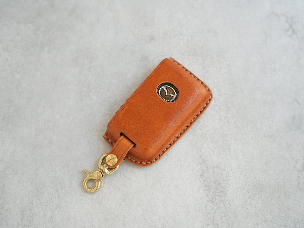 マツダ純正皮キーカーバ MAZDA スマートキーカバーⅡ 栃木レザー【名入れ無料・選べる革