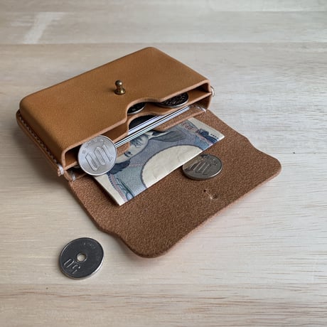 新品【総手縫い・本革】マルゴーレザー使用　レザーウォレット　オールハンドステッチ 総手縫い│イタリアンレザーマルゴー│2つ折財布│コバルト×トルケーゼ