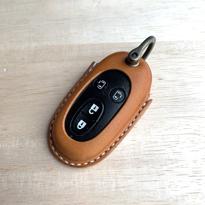 SUZUKI スマートキーケースⅡ 3つ～4つボタン用 栃木レザー【名入れ