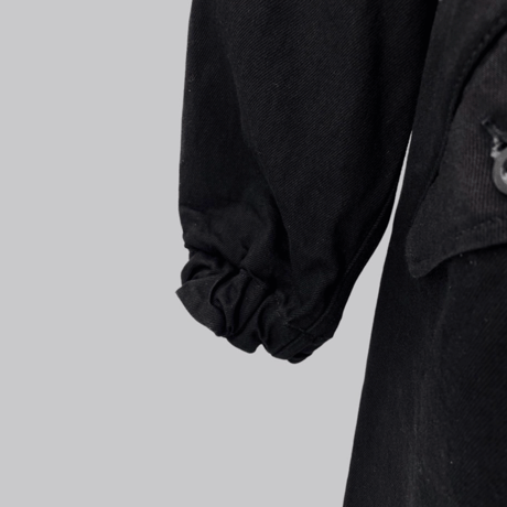 hooded coat（black denim）