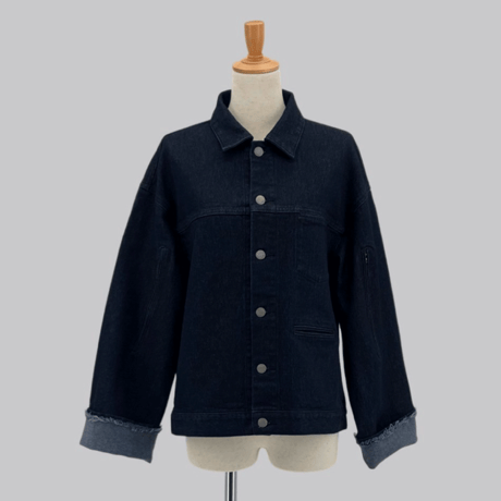 ladies denim jacket （indigo×long）