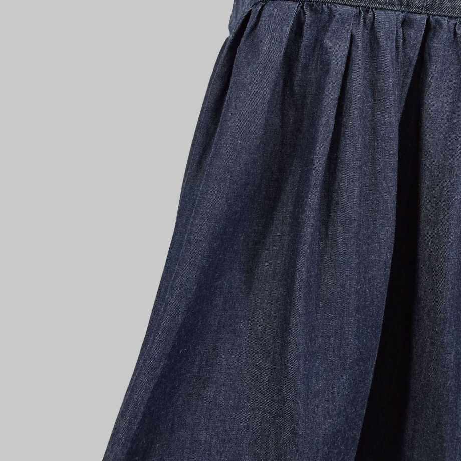 スカート Chambray weather train skirt スカート Chambray weather train skirt Chambray Pull-on Faux-wrap