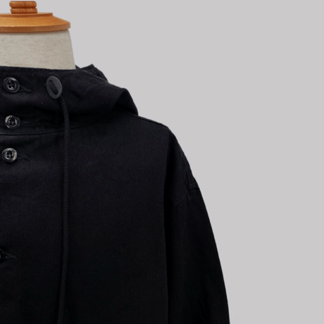 hooded coat（black denim）