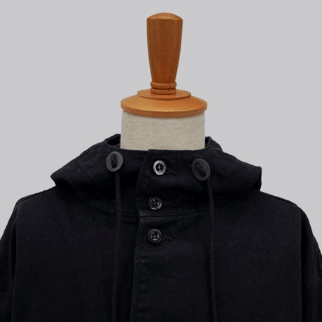 hooded coat（black denim）