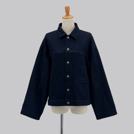 ladies denim jacket （indigo×long）
