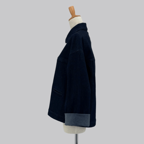 ladies denim jacket （indigo×long）