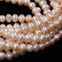 淡水パール ピンク エッグ 3.5～4mm