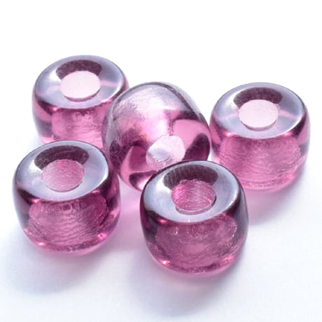 【全１１色】チェコ製 ガラス (大) クリアカラー ８×６mm ３０個