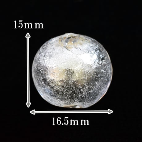 【ベネチアン】シルバーフォイル　ラウンド　約8ｍｍ/10ｍｍ/12ｍｍ/15ｍｍ