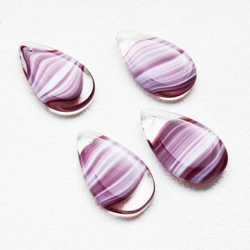 被せガラス　チェコ製　素材 チェコ製Vintageガラスカボション・Oval・Sapphire 25×18mm