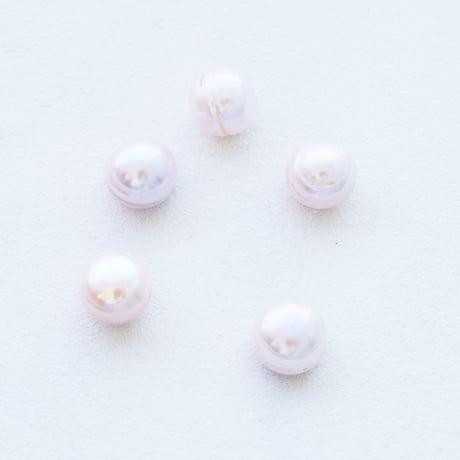 淡水パール  エッグ ピンク  丸フラットサークル 11～12mm 【2個】