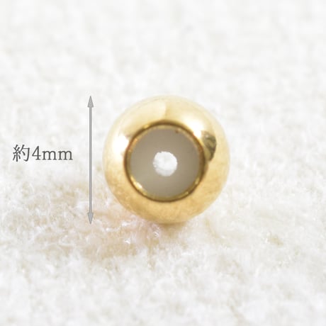 ステンレス製シリコン入りビーズ4mm　　10個