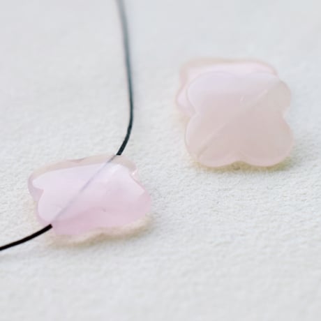 4ペタル 花 16mm【ローズクォーツ】1個
