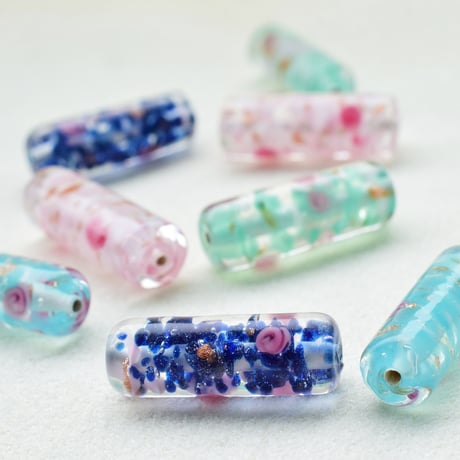 【全4色】チェコ製 ガラスビーズ　マチス ２３×８mm １個