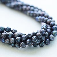 淡水パール ブラック 丸カット 5.5～6mm