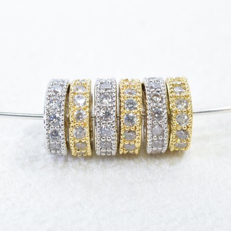 ミル打ちジルコニア　ロンデル8×2.5mm　【6個】