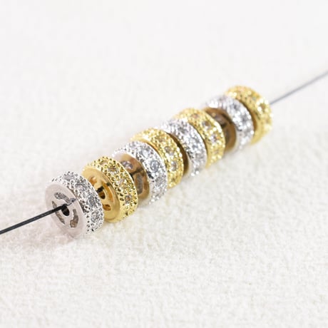 ミル打ちジルコニア　ロンデル6.5×2.5mm　6個