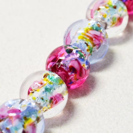 【全４色】チェコ製 ランプビーズ <ホイル> ８mm玉　５個