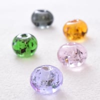 メテオグラス（隕石ガラスビーズ)  10mm　楕円型