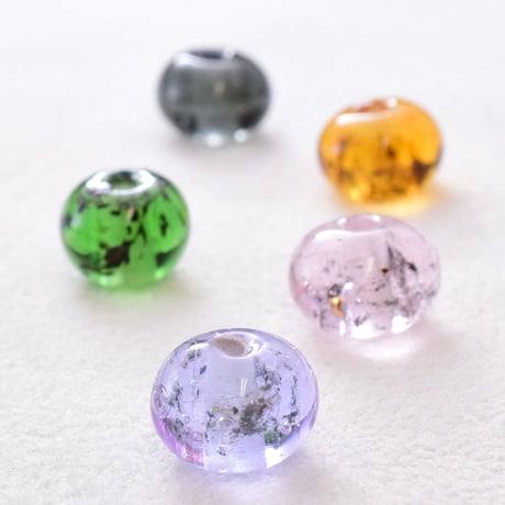 メテオグラス（隕石ガラスビーズ)  10mm　楕円型