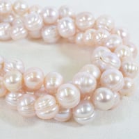 淡水パール ピンク ラウンド 約9～10.5mm 【40cm】