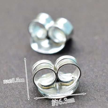 Silver925 ピアスキャッチ6.3×3.5㎜（10個入）