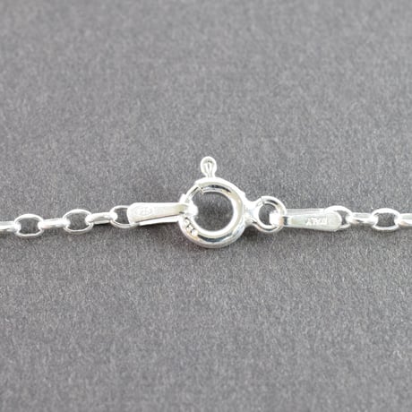 シルバー925 引き輪付き カットアズキチェーン 2mm幅 45cm