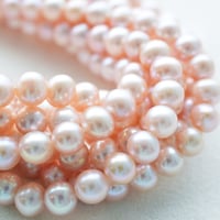 淡水パール ピンク エッグ 7〜7.5mm