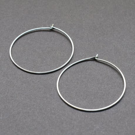 シルバー925 フープピアス30mm【3ペア】