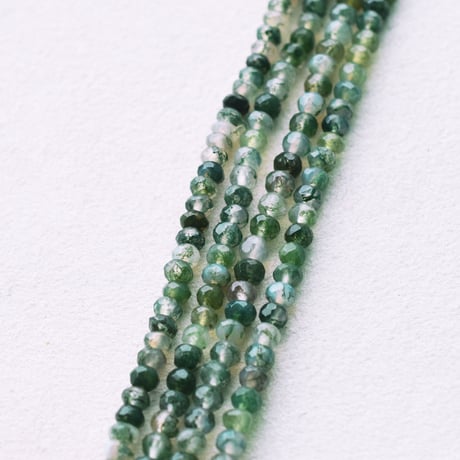 グリーンモスアゲート 3×4mm ボタンカット